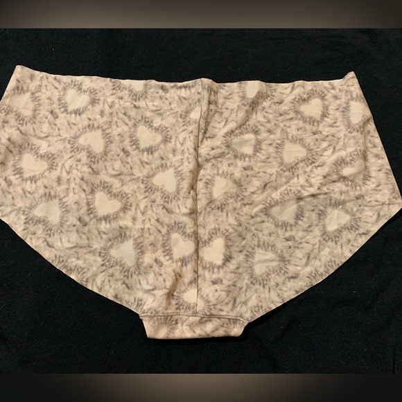 Victorias Secret Pink No Show Cotton Hipster Underwear Iced Coffee Heart Tie Dye - Picture 8 of 8